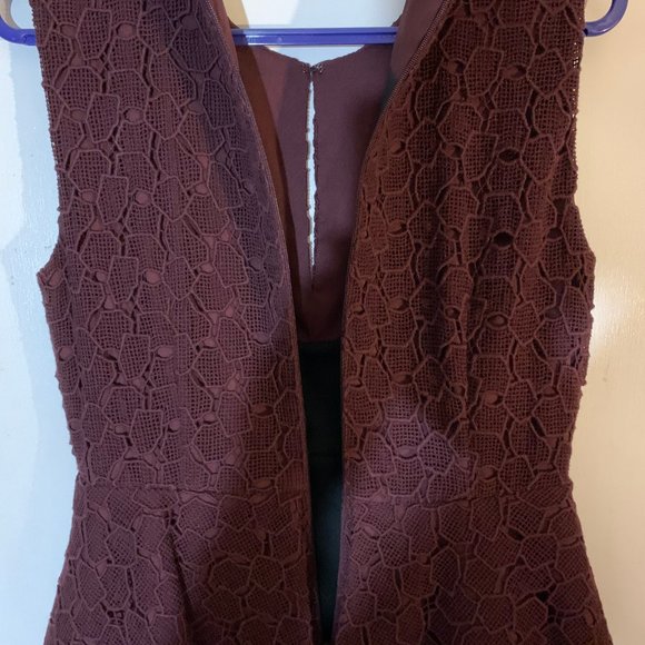 Diane von Furstenberg-Delian Pebble Lace dress 6 purple/plum - Picture 4 of 10